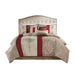 Donovan - Queen 7 Piece Comforter Set - Red - Simple Home Plus