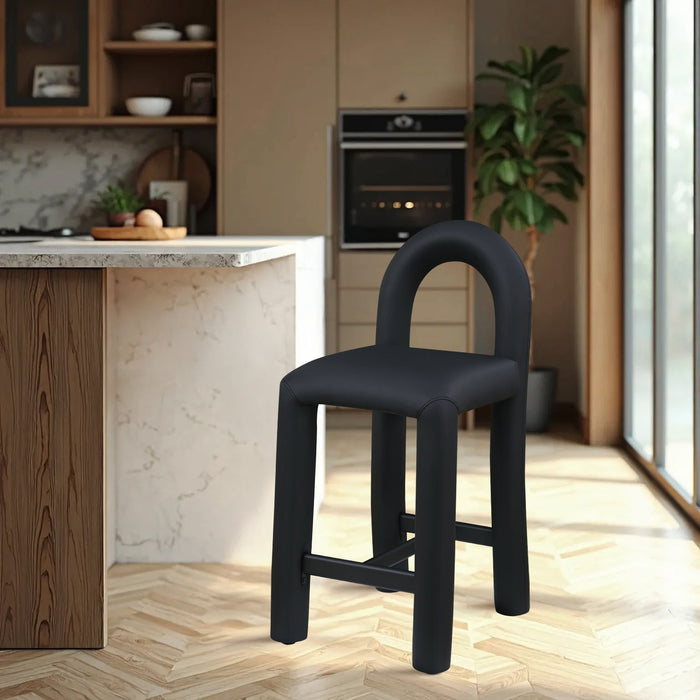 Amari - Faux Leather Stool - Simple Home Plus
