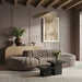 Rummi - Oval Velvet Performance Fabric Upholstered 8 Piece Modular Sectional - Simple Home Plus