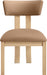 Lavrin - Vegan Leather Dining Side Chair (Set of 2) - Natural Base - Simple Home Plus