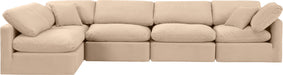 Indulge - Velvet 5 Piece Modular Sectional - Simple Home Plus