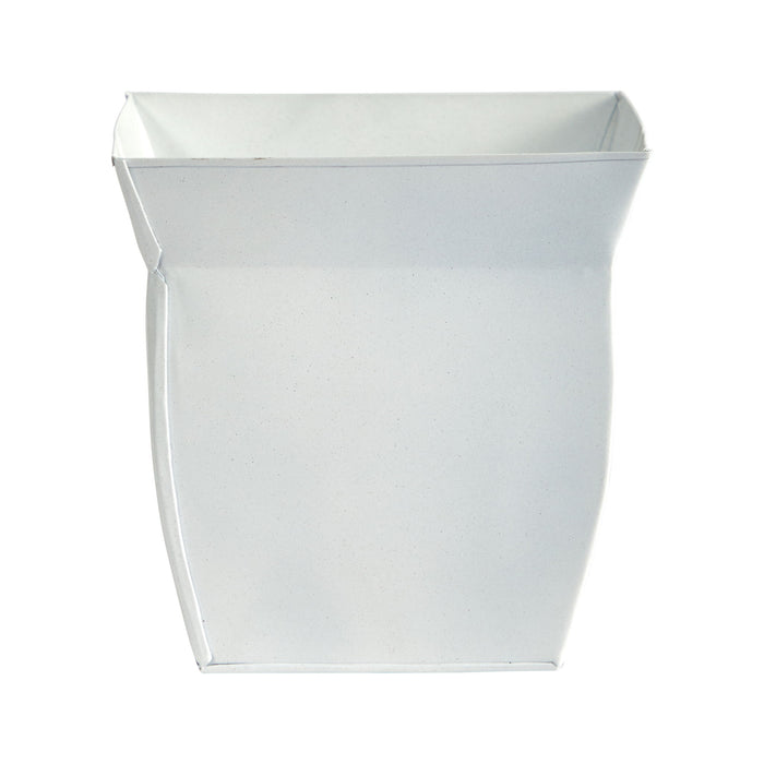 8" Fluted Metal Square Planter