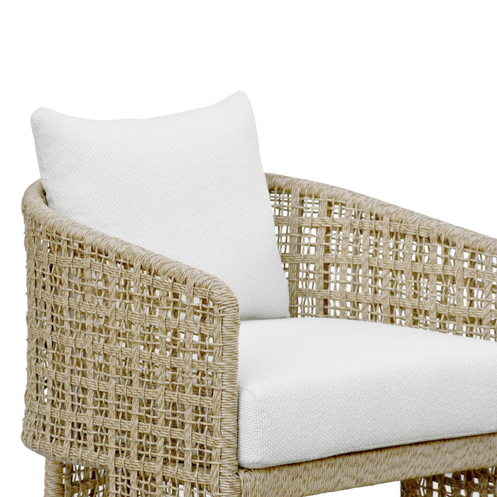 Driftbay - Outdoor Club Chair - White / Natural - Simple Home Plus