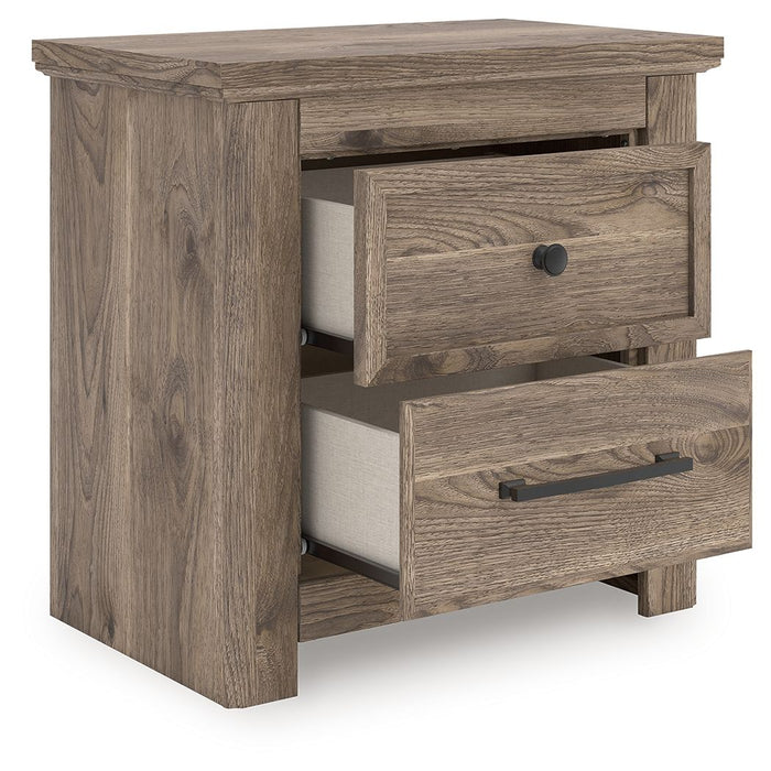 Rusticott - Brown - Two Drawer Night Stand - Simple Home Plus