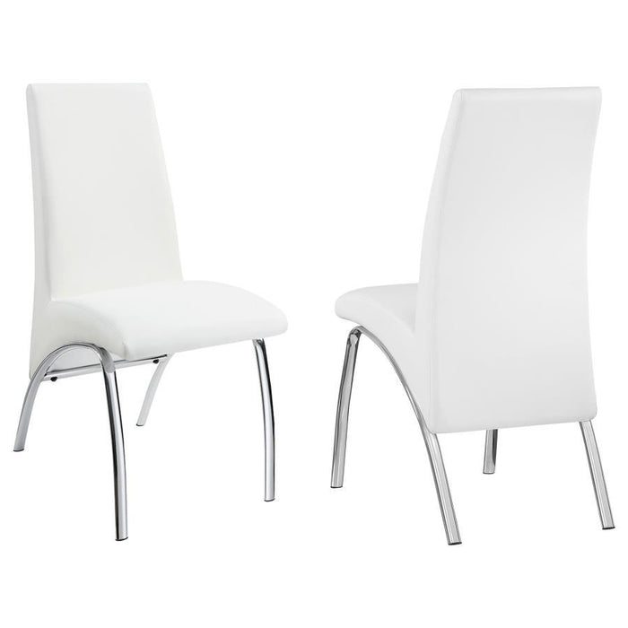 Bishop - Upholstered Dining Side Chair (Set of 2) - White - Simple Home Plus