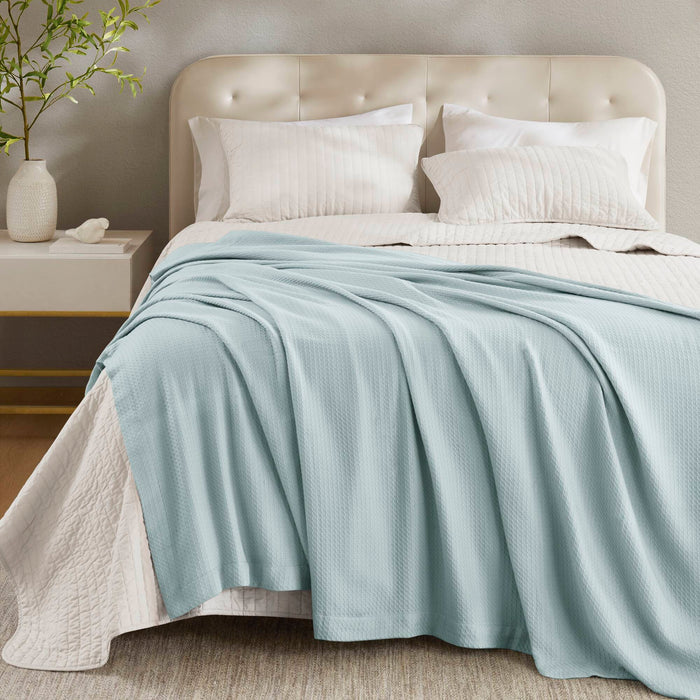 Egyptian Cotton - Twin Blanket - Light Blue