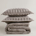 Gia - 3 Piece Full/Queen Solid Comforter Mini Set - Gray - Simple Home Plus