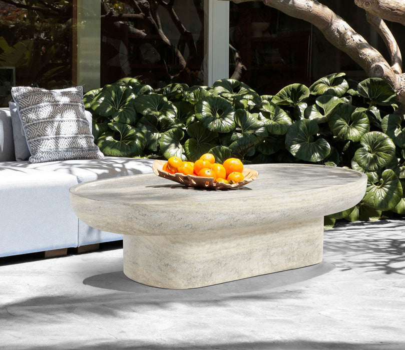Tivoli - Indoor / Outdoor Coffee Table - Travertine Concrete - Simple Home Plus