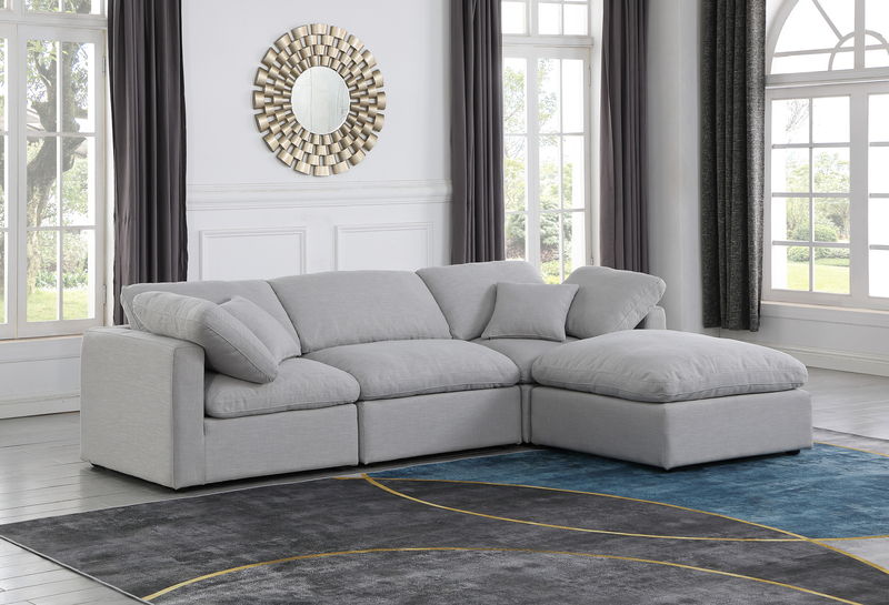 Indulge - Linen 4 Piece Modular Sectional With Chaise