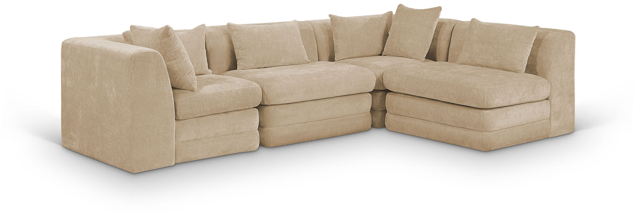 Stellar - 4 Piece Upholstered Modular Sectional - Simple Home Plus