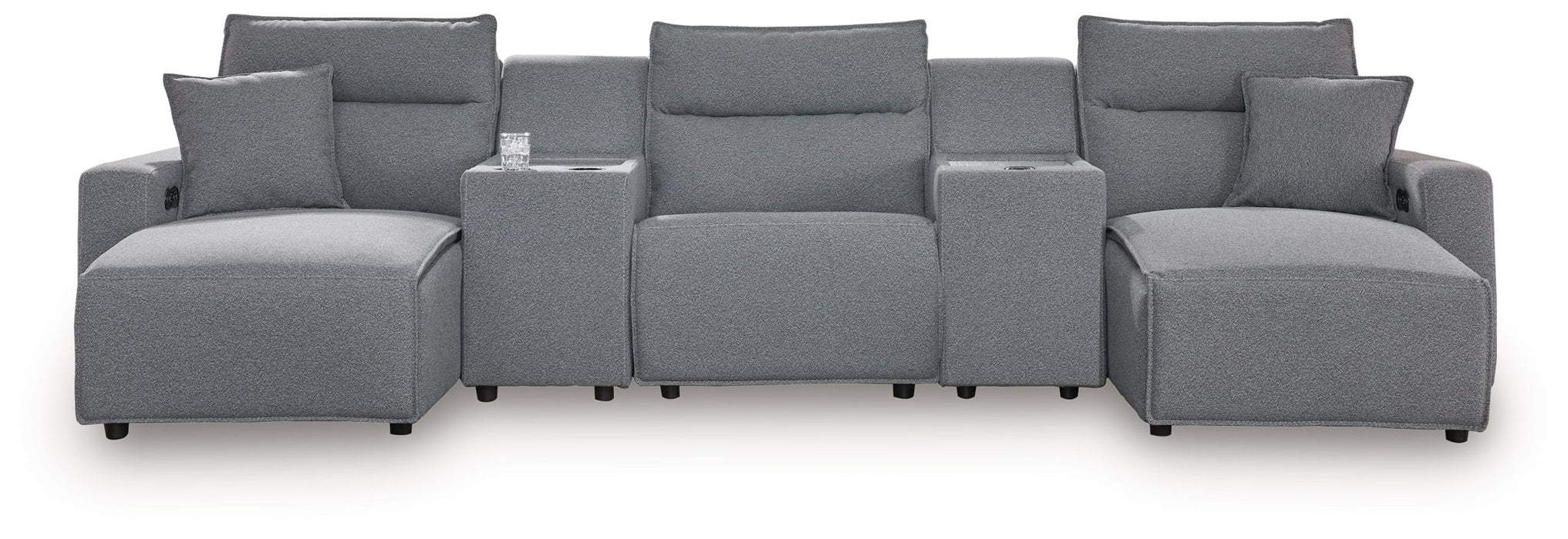 ModMax II - Salt And Pepper - Reclining Sectional - Simple Home Plus