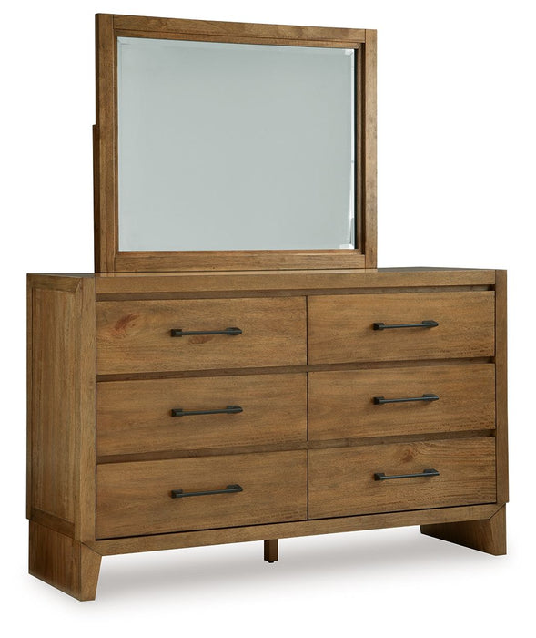 Sherbana - Light Brown - Dresser And Mirror - Simple Home Plus
