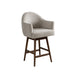 Jaxon - Brown Solid Wood Upholstered 26" Counter Height Swivel Barstool - Simple Home Plus
