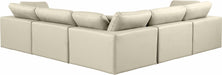 Comfy - 5 Piece Faux Leather Modular Corner Sectional - Simple Home Plus