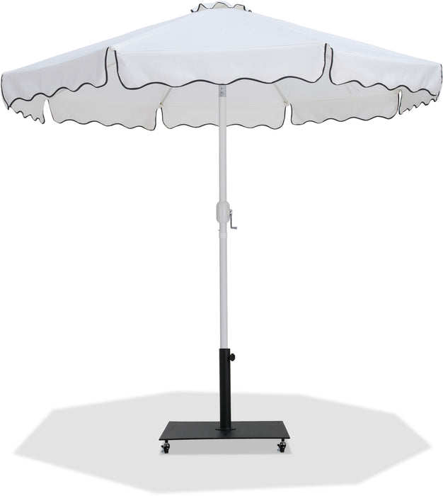 Amalfi - Aluminum Patio Umbrella - Black Base / White Pole - Simple Home Plus