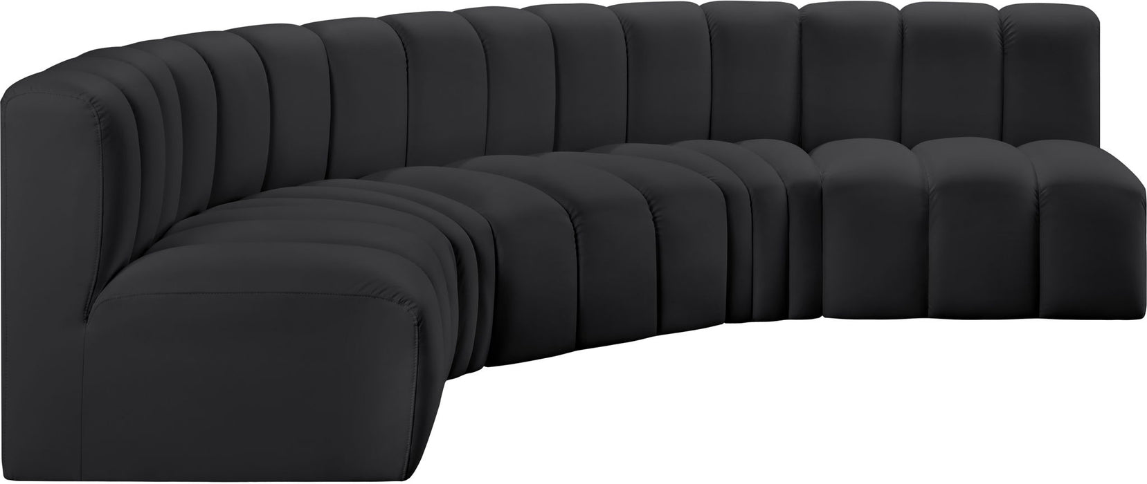 Arc - Faux Leather 5 Piece U-Shaped Modular Sofa - Simple Home Plus