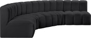 Arc - Faux Leather 5 Piece U-Shaped Modular Sofa - Simple Home Plus