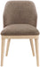 Valeo - Linen Textured Fabric Upholstered Dining Chair (Set of 2) - Painted Natural Base - Simple Home Plus