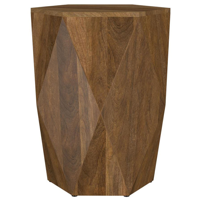Zalika - Hexagonal Solid Mango Wood Table - Simple Home Plus