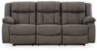 First Base - Gunmetal - Reclining Sofa - Simple Home Plus