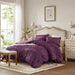Mia - 3 Piece King Comforter Set - Purple - Simple Home Plus