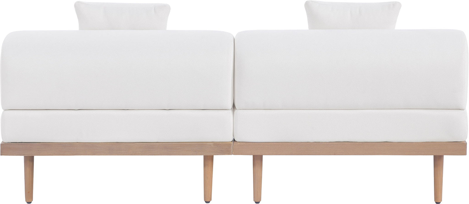 Laguna - 2 Piece Resilient Water Resistant Fabric 71" Outdoor Patio Armless Modular Loveseat - Simple Home Plus