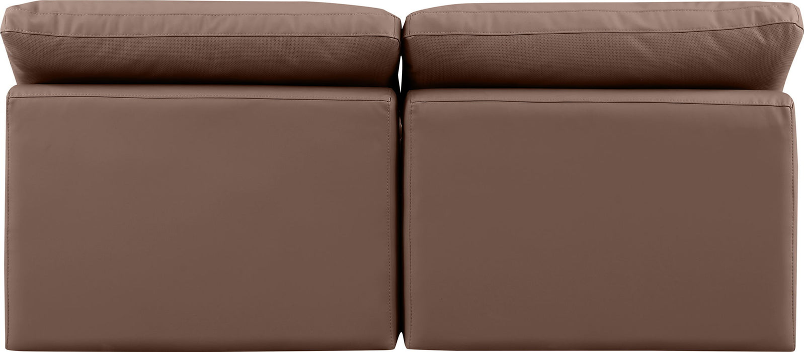 Indulge - Faux Leather 2 Seat Modular Armless Sofa - Simple Home Plus
