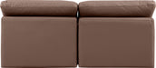 Indulge - Faux Leather 2 Seat Modular Armless Sofa - Simple Home Plus