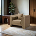 Everett - Vegan Leather Upholstered Chair - Tan - Simple Home Plus