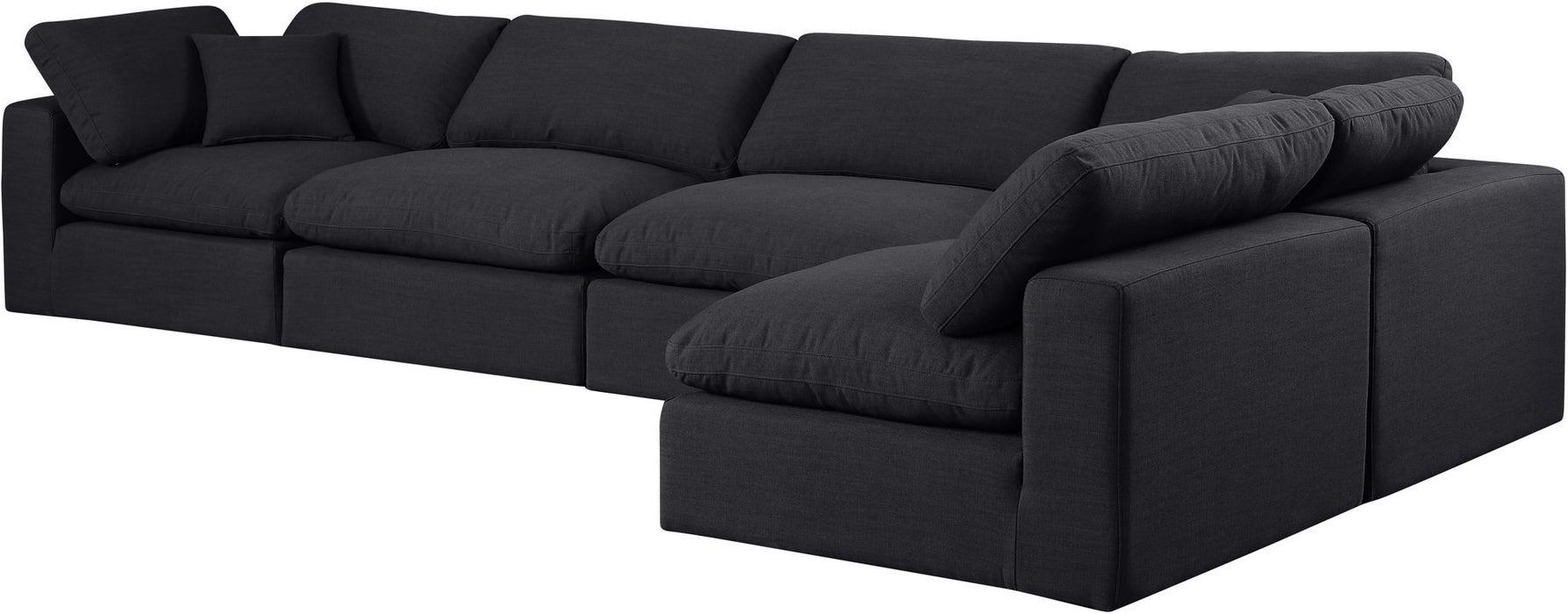 Comfy - 5 Piece Linen Modular Sectional - Simple Home Plus
