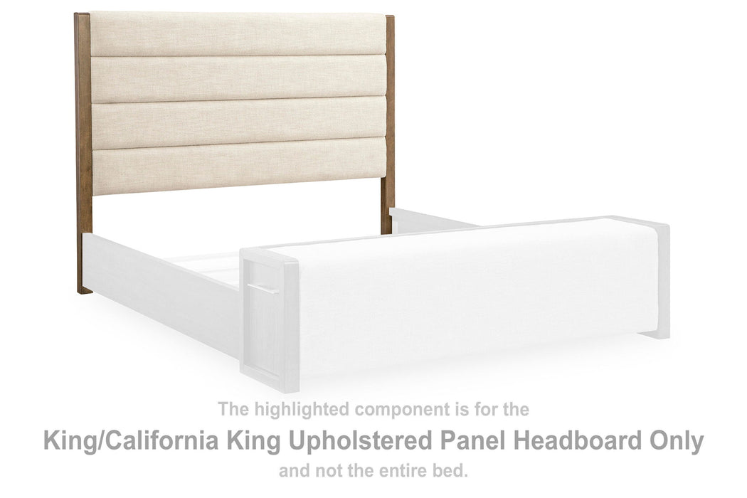 Marxmore - King/California King Upholstered Panel Headboard - Brown - Simple Home Plus