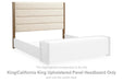 Marxmore - King/California King Upholstered Panel Headboard - Brown - Simple Home Plus