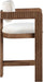 Sacha - Velvet Stool With Brown Base - Simple Home Plus