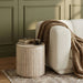Catania - Concrete Indoor/Outdoor End Table - Travertine - Simple Home Plus
