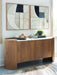 Fitzroy - Brown / White - Accent Cabinet - Simple Home Plus