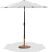 Fiji - Aluminum Patio Umbrella With Round Teak And Black Base - Simple Home Plus