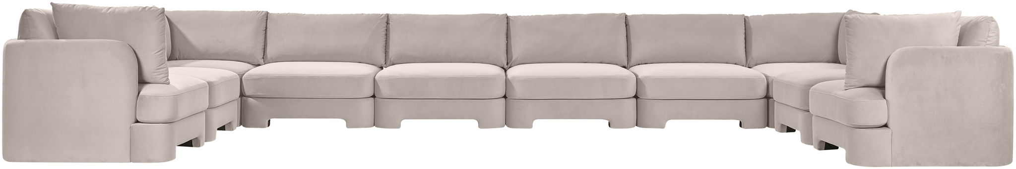 Hammond - Velvet Performance Fabric Upholstered 10 Piece Sectional - Simple Home Plus