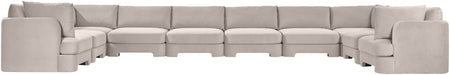 Hammond - Velvet Performance Fabric Upholstered 10 Piece Sectional - Simple Home Plus