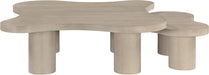 Cove - Oak Veneer And Solid Wood 2 Piece Coffee Table - Simple Home Plus