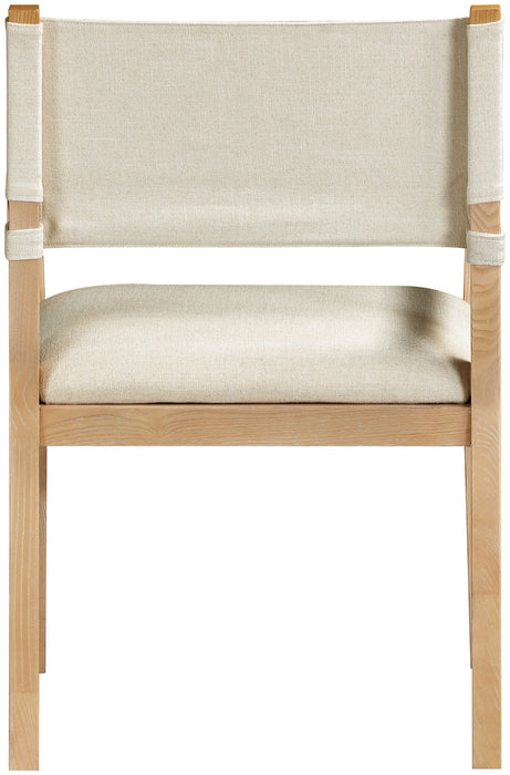 Avon - Linen Textured Performance Fabric Upholstered Dining Arm Chair