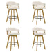 Callah - Contemporary Natural Wood Bar Height Kitchen Bar Stool - Simple Home Plus