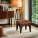 Lawson - Chenille Fabric Upholstered Ottoman - Walnut Base - Simple Home Plus