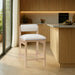 Roundhill - Fabric Counter Stool - Natural Frame - Simple Home Plus