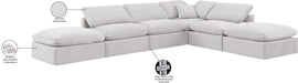 Indulge - Velvet 6 Piece Modular Armless Sectional - Simple Home Plus