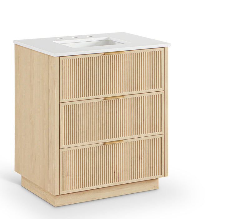 Willard - Engineered Stone And Solid Wood Bathroom Vanity - Simple Home Plus