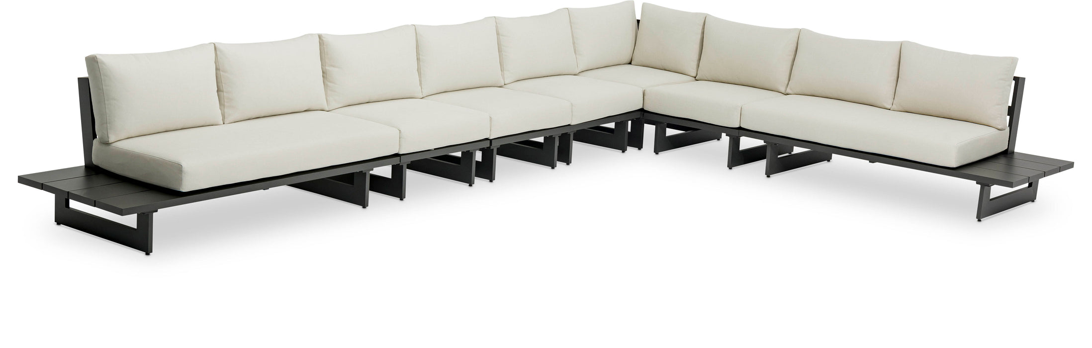 Maldives - 7 Piece Water Resistant Outdoor Patio Modular Sectional With Gray Base - Simple Home Plus