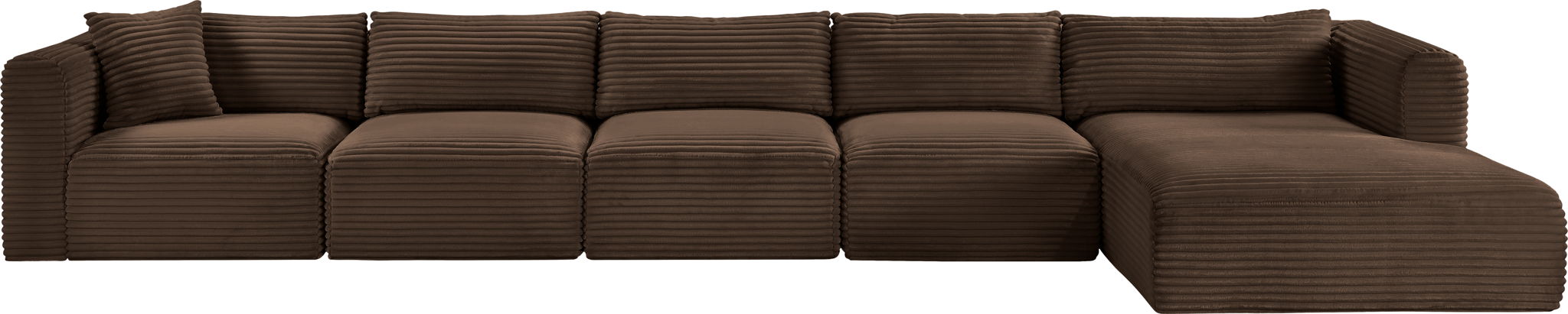 Shaggy - 5 Piece Modular Sectional With Chaise - Simple Home Plus