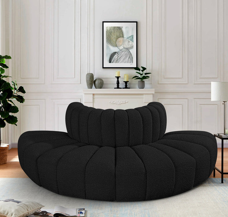 Arc - Boucle Fabric 4 Piece Modular Sofa - Simple Home Plus