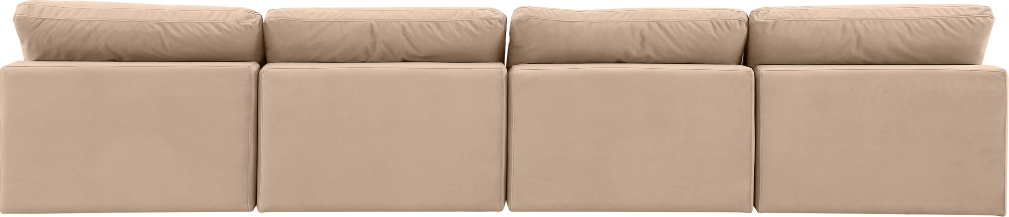 Comfy - Velvet Modular Armless Sofa 4 Seats - Simple Home Plus