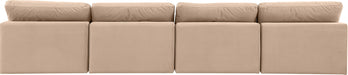 Comfy - Velvet Modular Armless Sofa 4 Seats - Simple Home Plus